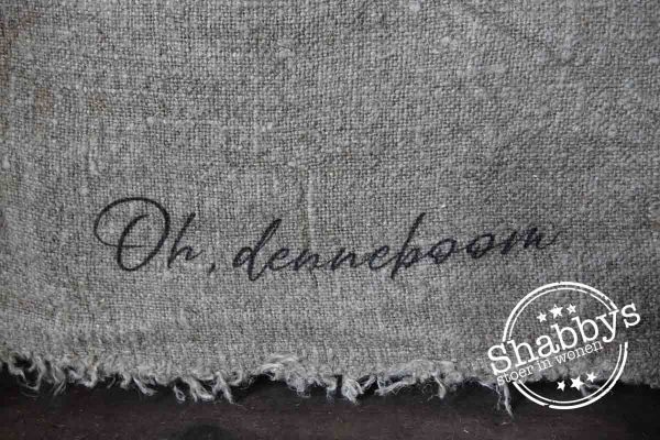 Linnen shabby doek kerst met oh denneboom opdruk - Afbeelding 3