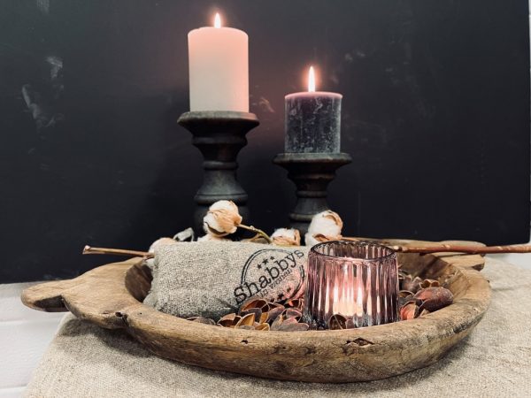 Oude originele houten schaal chapati