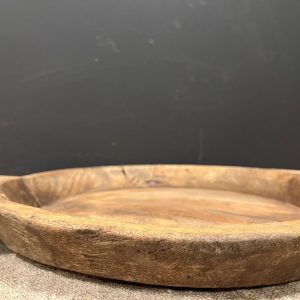 Oude originele houten schaal chapati