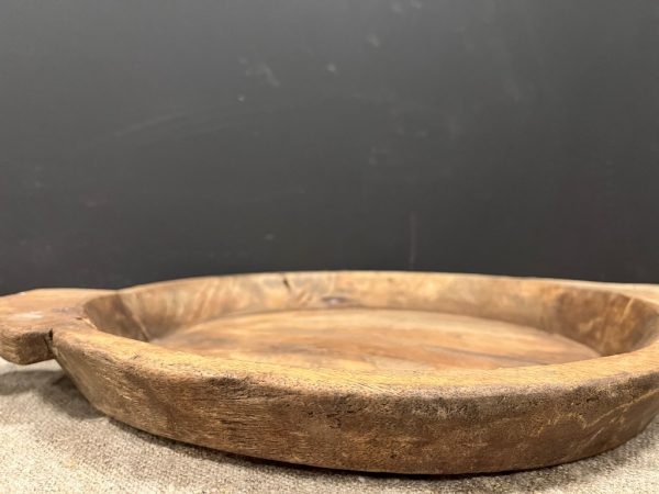 Oude originele houten schaal chapati
