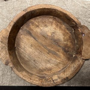 Oude originele houten schaal chapati