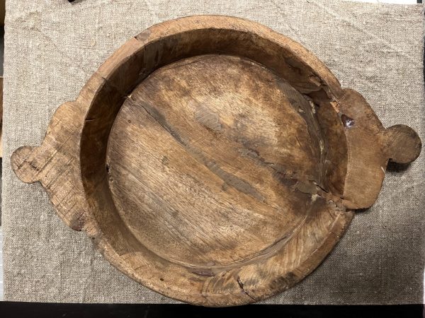 Oude originele houten schaal chapati