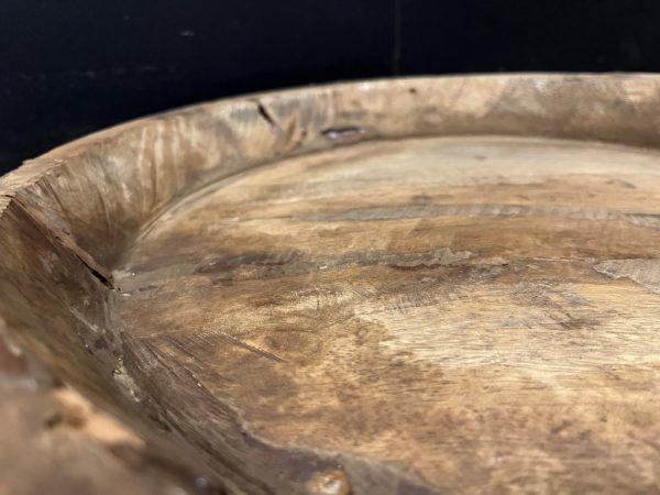 Oude originele houten schaal chapati