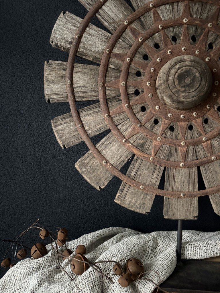 Oud houten spinnewiel - Afbeelding 3