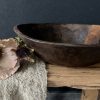 donkere houten schaal